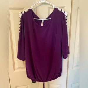 Dark Purple blouse. Size Medium.
